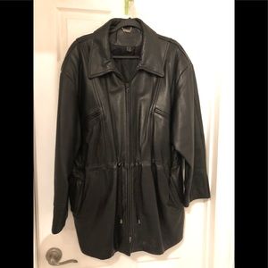 Daniel Black Leather Coat